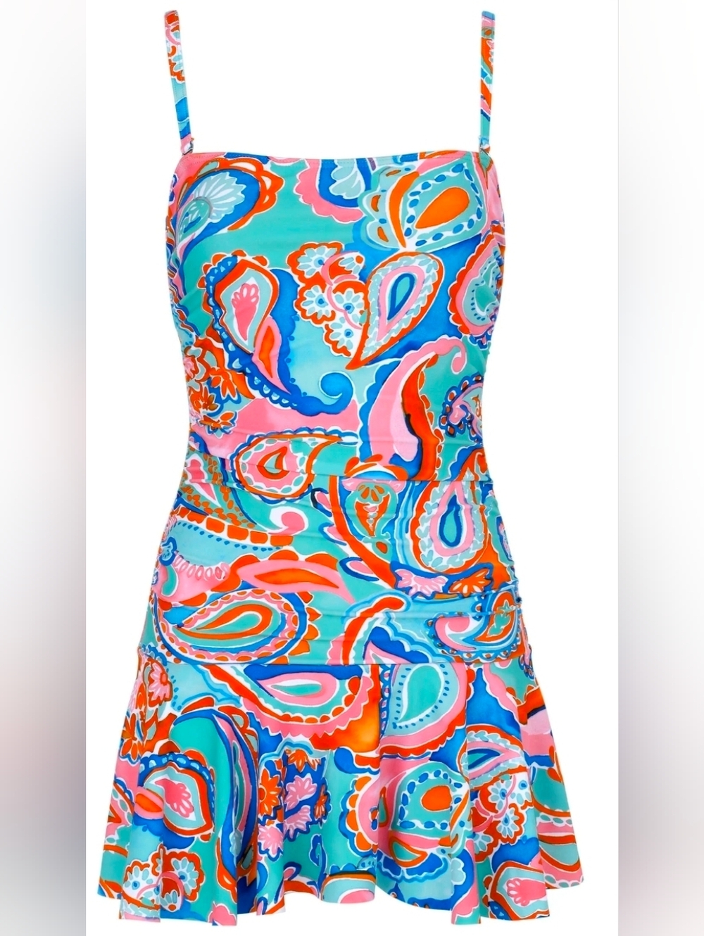 NEW - Women's Venice Skirted Swim Dress - Salsa Paisley (Size 20)